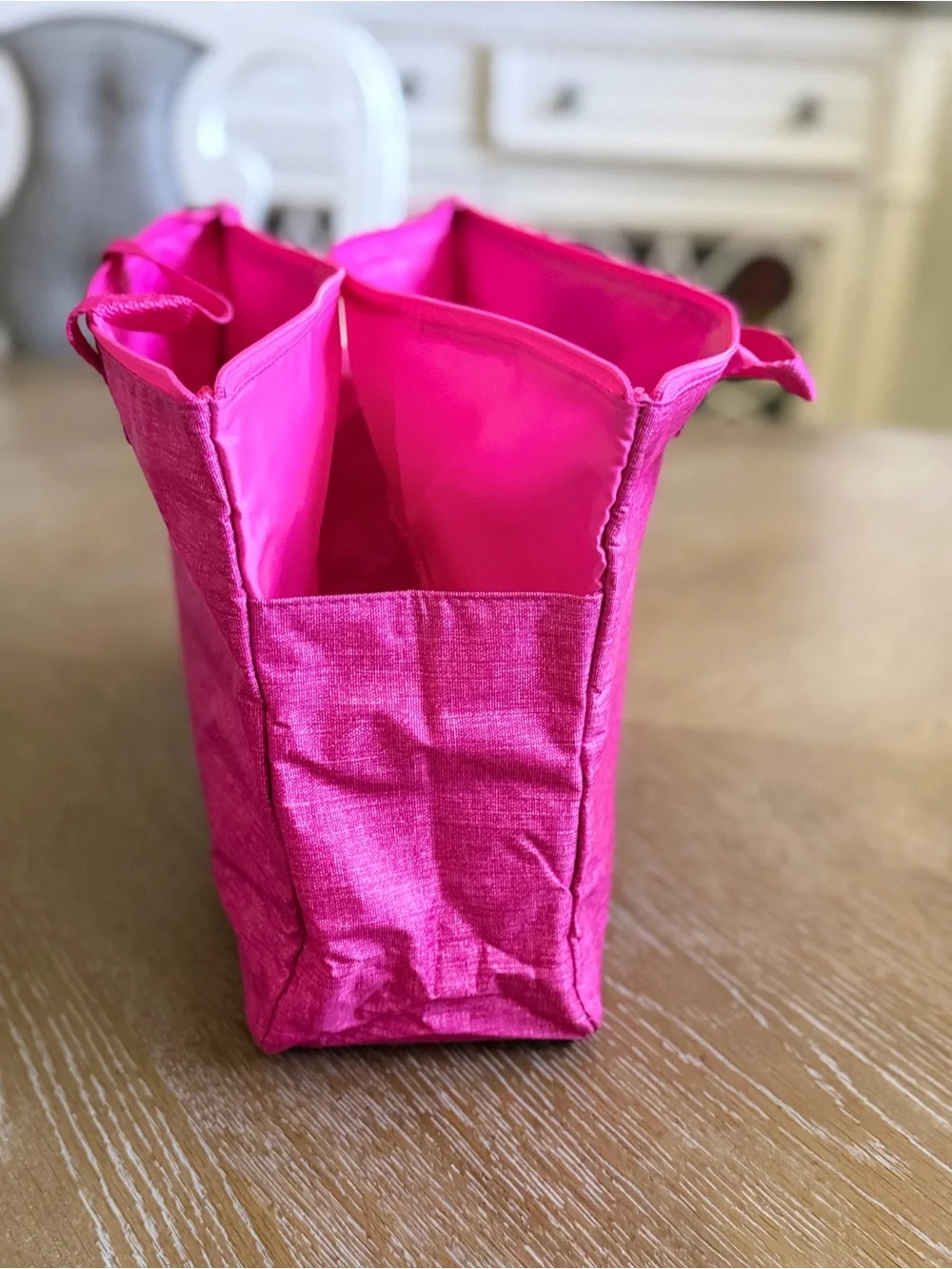 Thirty-One Super Swap-It Pocket Tote Organizer Bag - Hot Pink Crosshatch - NEW